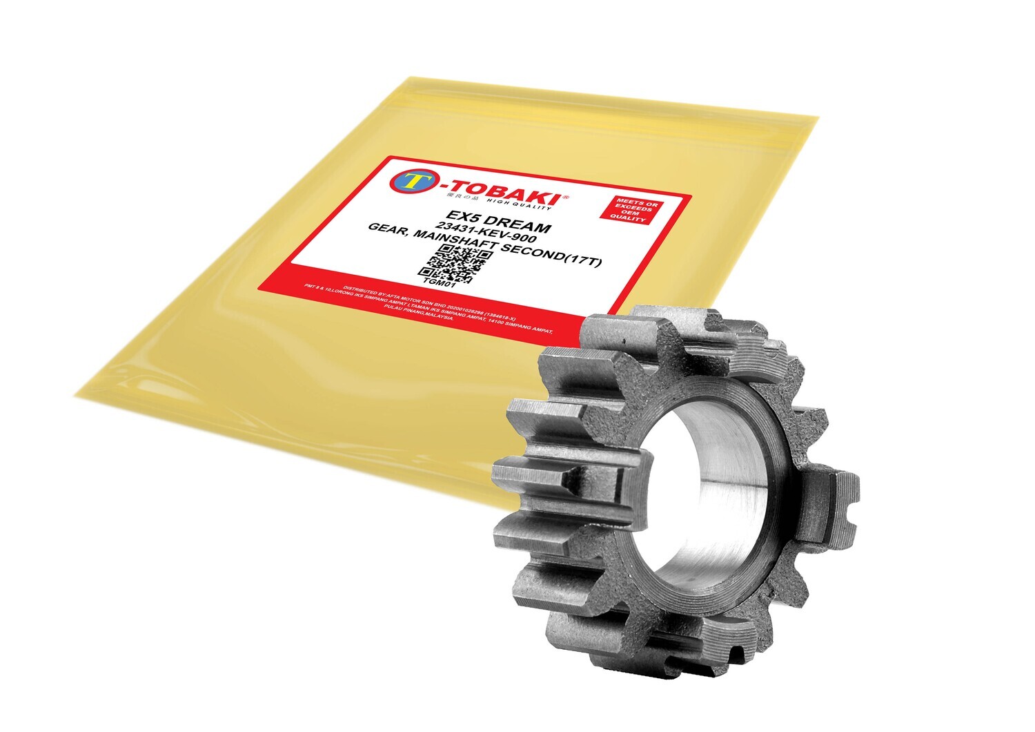 TOBAKI GEAR MAINSHAFT, MODEL: EX5 DREAM | SECOND (17T)