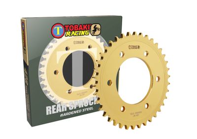TOBAKI RACING REAR SPROCKET GOLD HARDENED STEEL