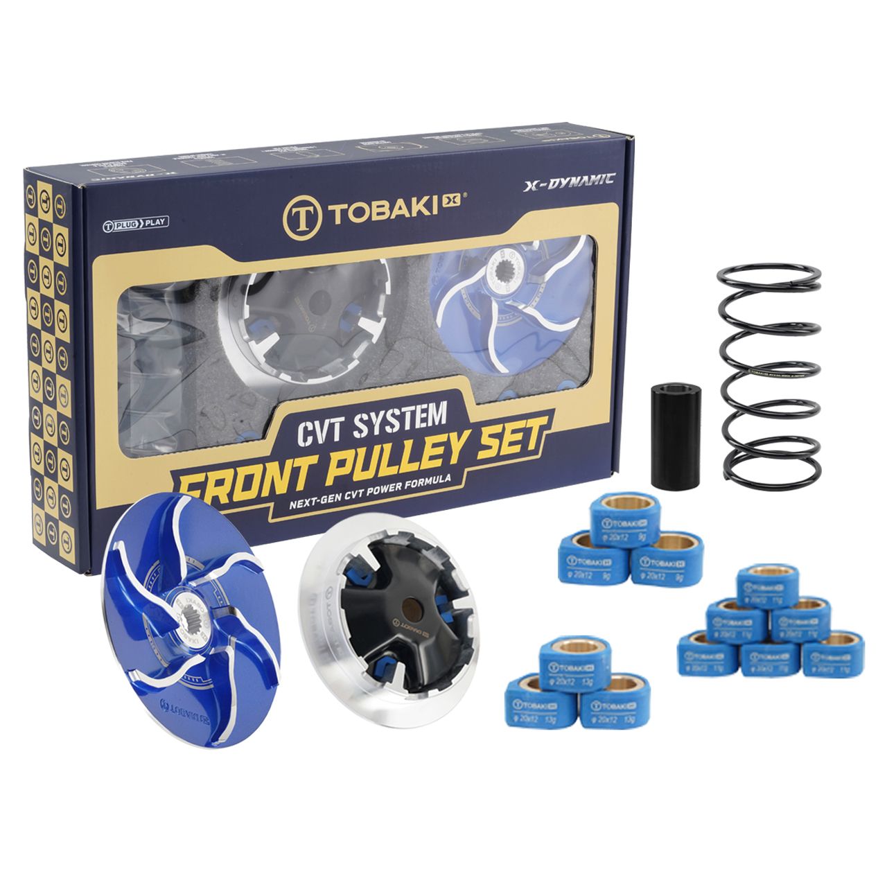 TOBAKI X CVT SYSTEM:FRONT PULLEY SET RACING (DYNAMIC SERIES)