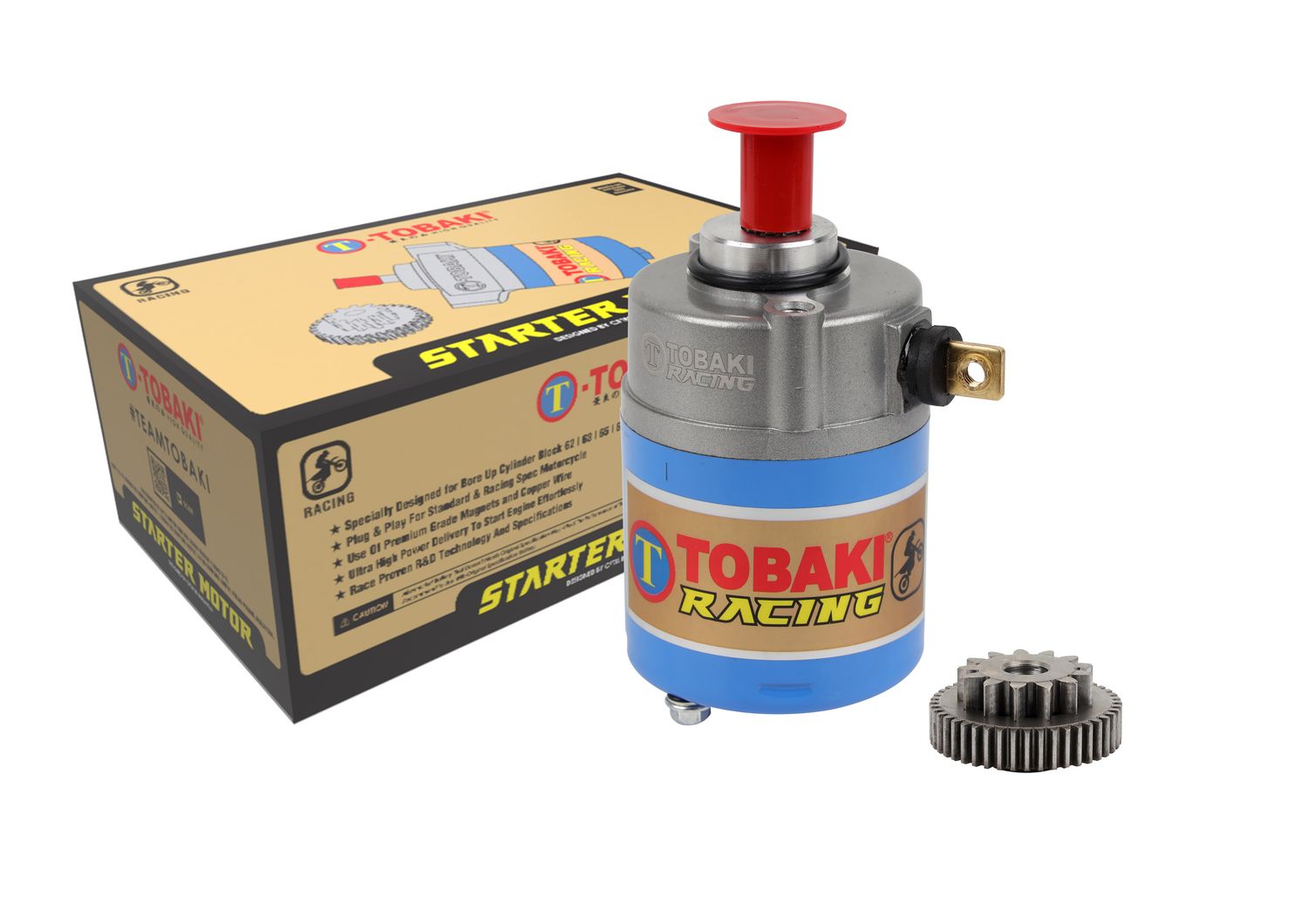 TOBAKI X STARTER MOTOR+STARTER GEAR RACING, MODEL: LC135 4SPEED