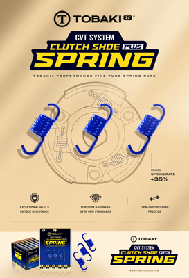 CVT SYSTEM:CLUTCH SHOE PLUS SPRING RACING (SPRING HARDNESS +35%)