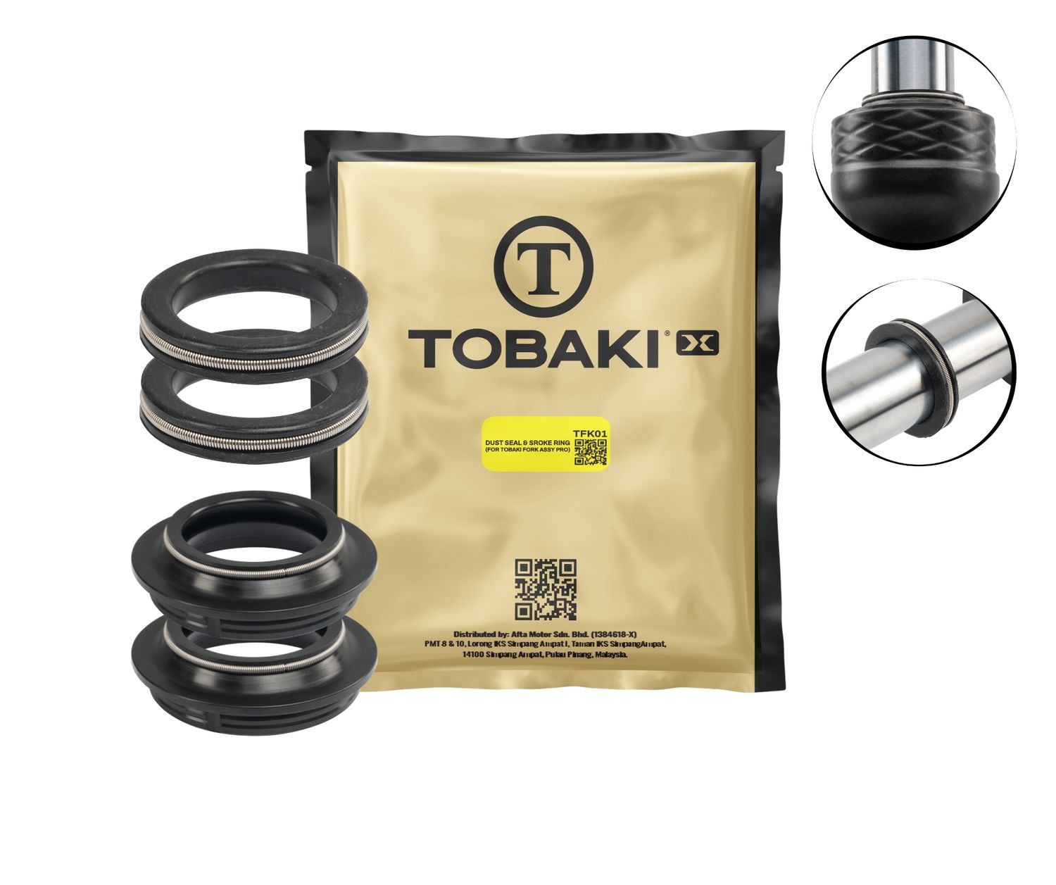 TOBAKI X FORK ASSY PRO DUST SEAL &amp; STROKE RING