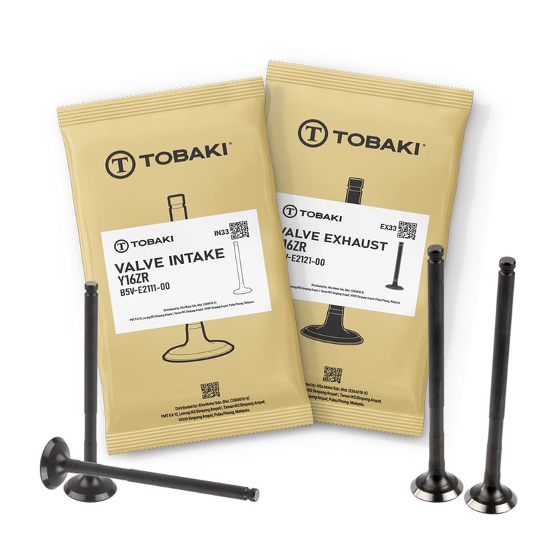 TOBAKI VALVE INTAKE EXHAUST SET  -INTAKE 2PCS EXHAUST 2PCS