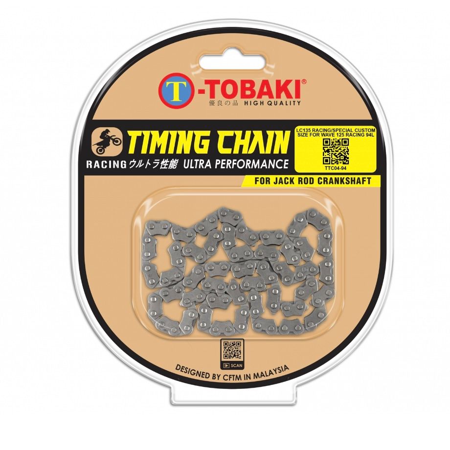 TOBAKI RACING TIMING CHAIN -LC135 RACING/SPECIAL CUSTOM SIZE FOR WAVE125 RACING