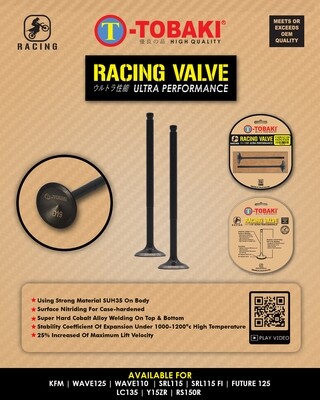 TOBAKI RACING VALVE IN &amp; EX