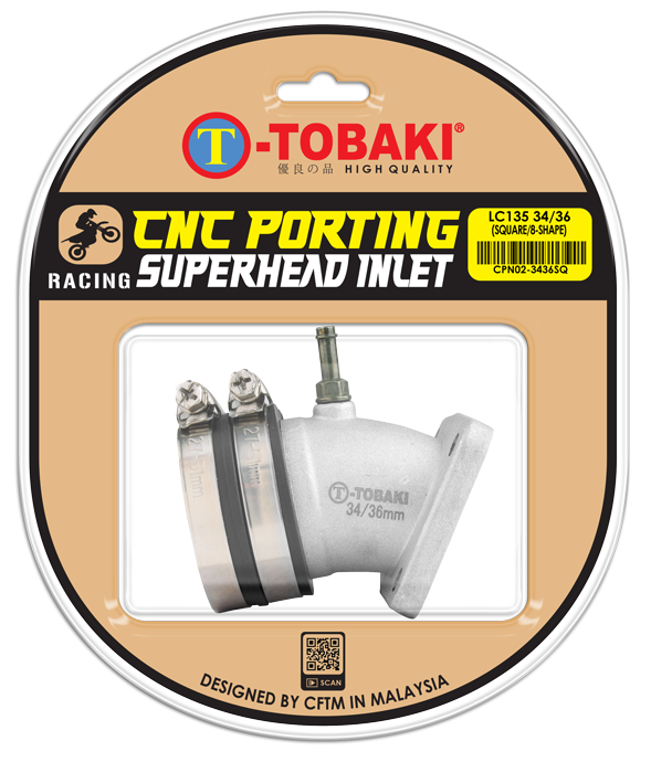 TOBAKI X CNC PORTING INTAKE PIPE（SQUARE)