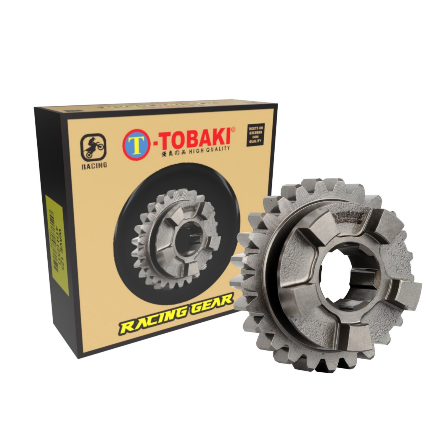 TOBAKI RACING GEAR WAVE125, MODEL: WAVE125, GEAR RATIO: (4TH-25T)