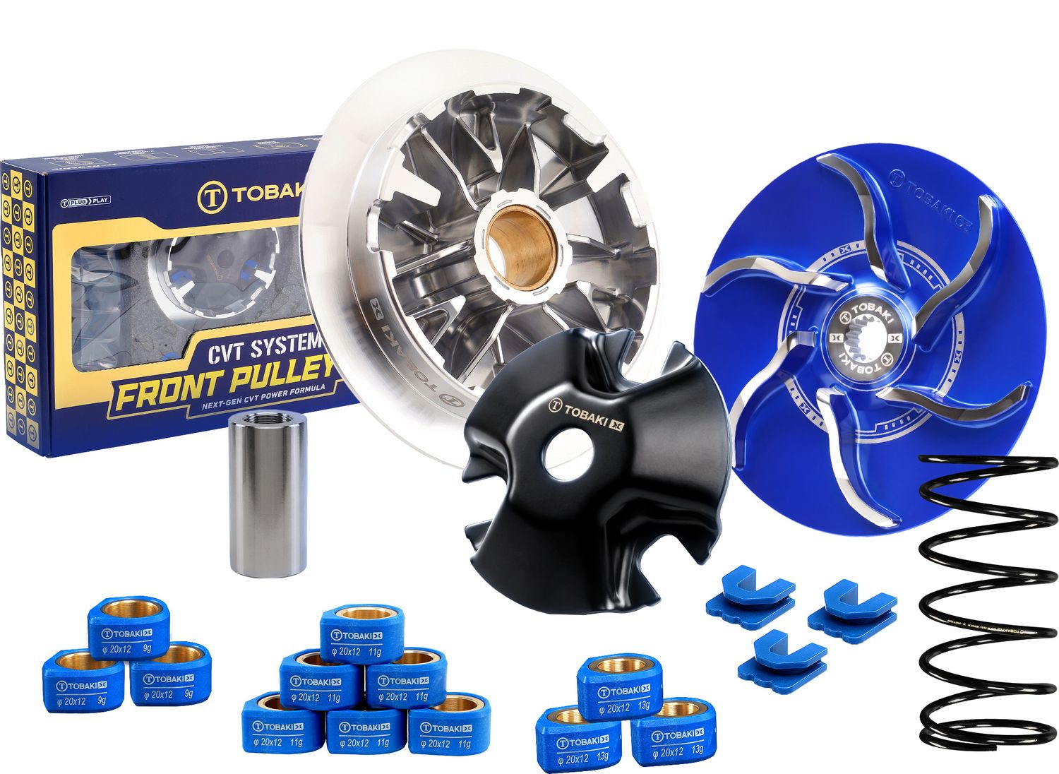 TOBAKI X CVT SYSTEM:FRONT PULLEY SET RACING (DYNAMIC SERIES)