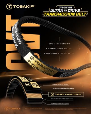 TOBAKI X CVT DRIVEN:ULTRA X DRIVE TRANSMISSION BELT