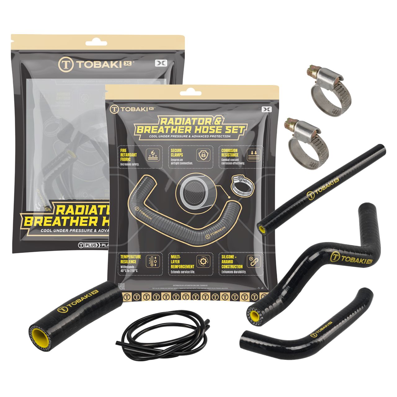 TOBAKI X RADIATOR &amp; BREATHER HOSE SET