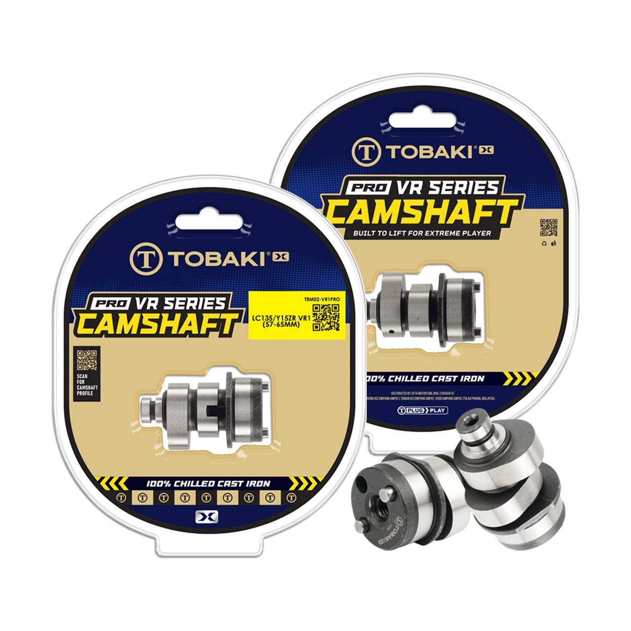 TOBAKI RACING CAMSHAFT VR PRO SERIES, MODEL: LC135/Y15ZR VR1 (Spec 57MM-65MM)