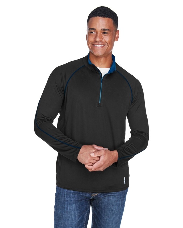 North End Men&#39;s Radar Quarter-Zip Performance Long-Sleeve Top