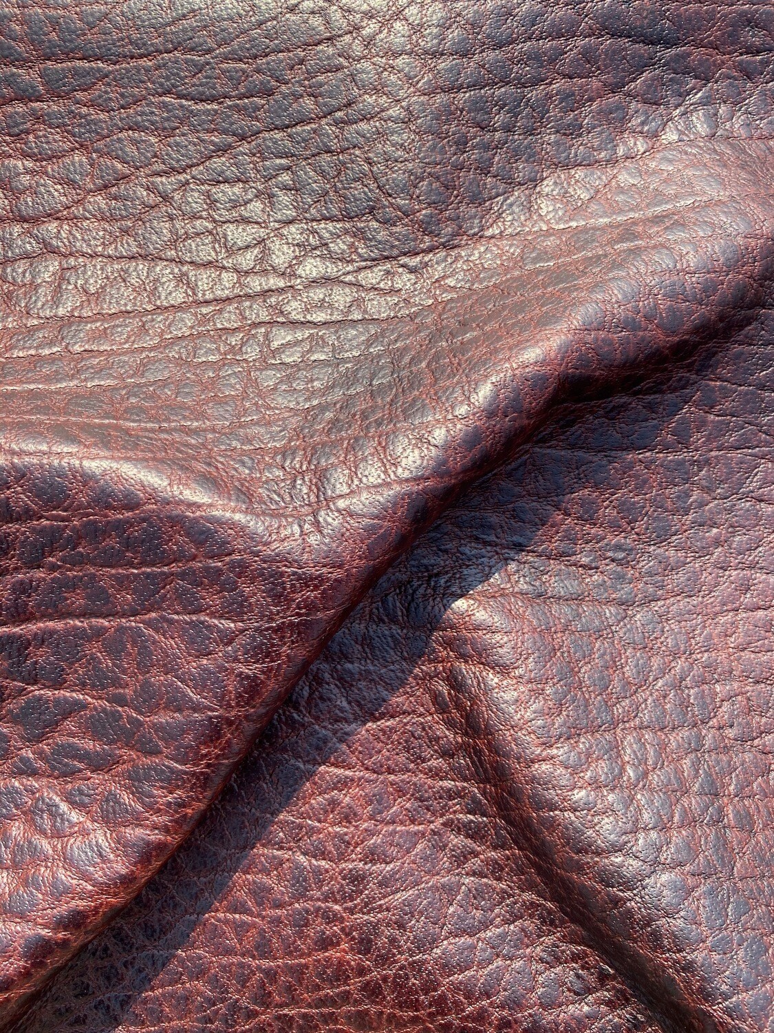 Cognac Auburn Bison Leather