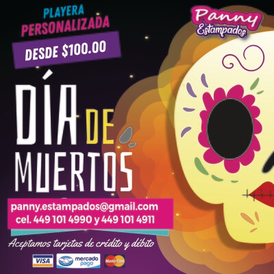Playera personalizada Dia de Muertos