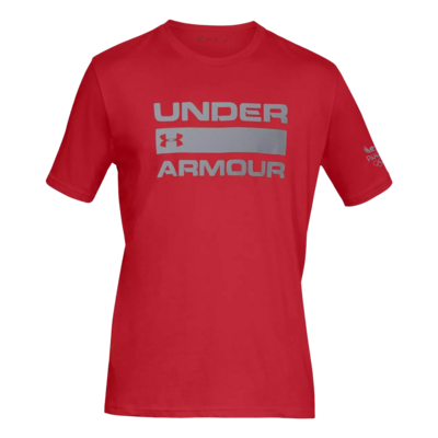 Men's UA Tech™ 2.0 Wordmark Short Sleeve - Rojo