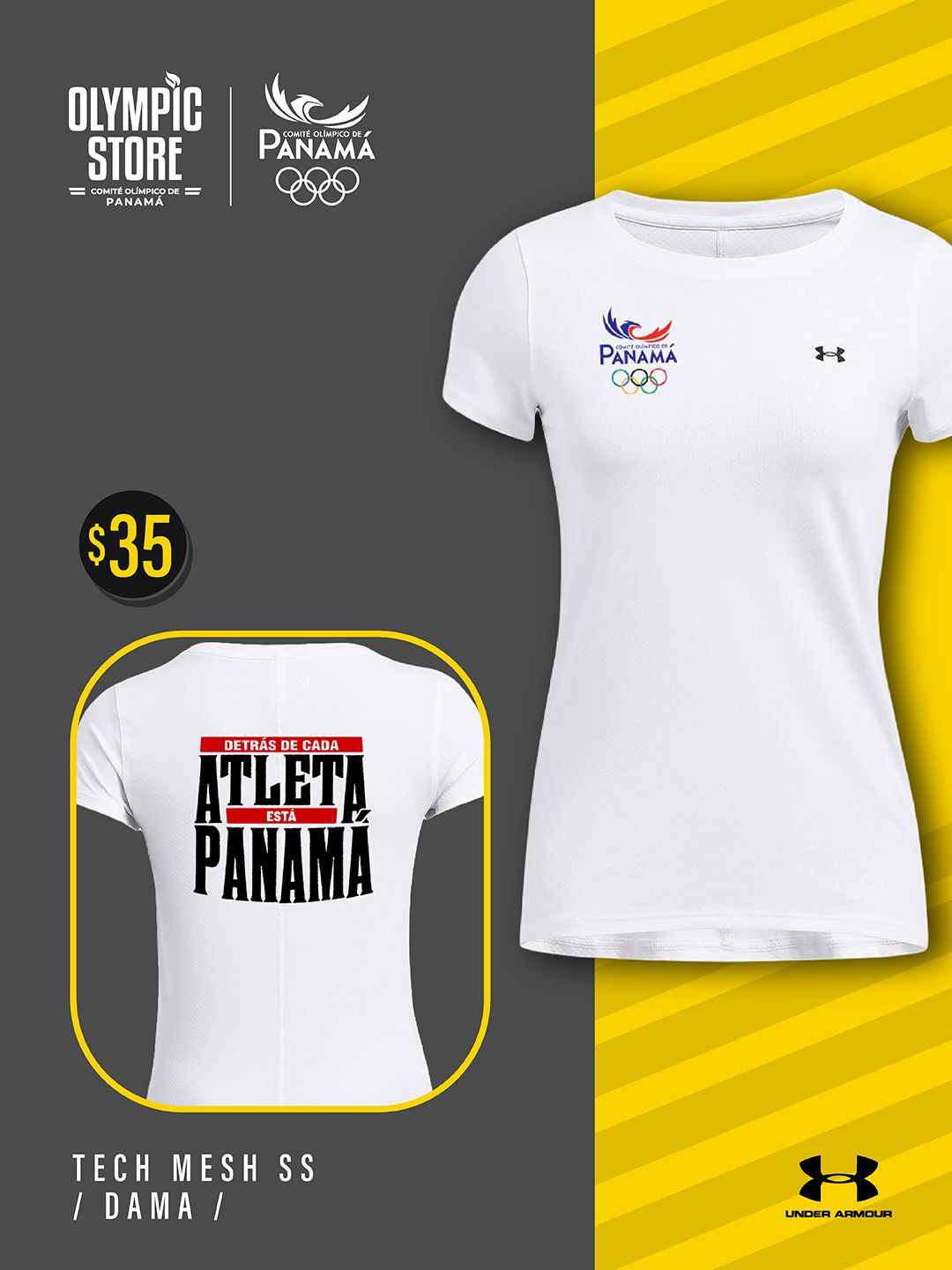 ​TECH MESH SS - BLANCO/NEGRO - DAMA