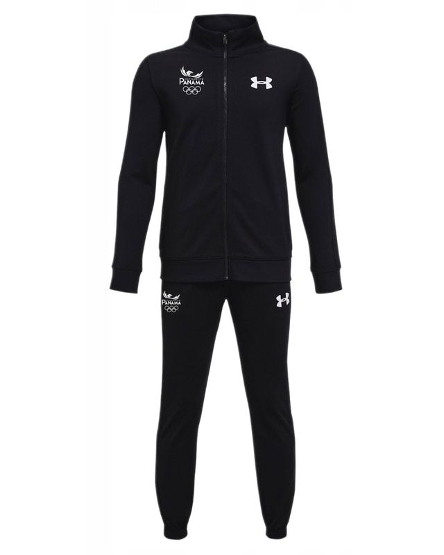 KIDS-UA RIVAL KNIT TRACK SUIT BLACK/WHITE KIDS-UA RIVAL KNIT TRACK SUIT BLACK/WHITE