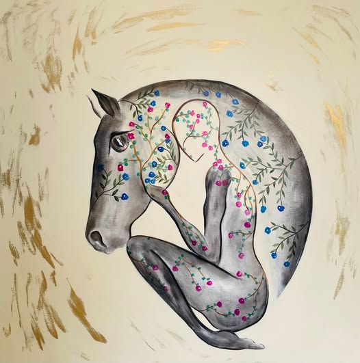 "Contre toi".  Sur toile châssis lin 100x100cm.  Acrylique, encres, poudre or. vernis mat
