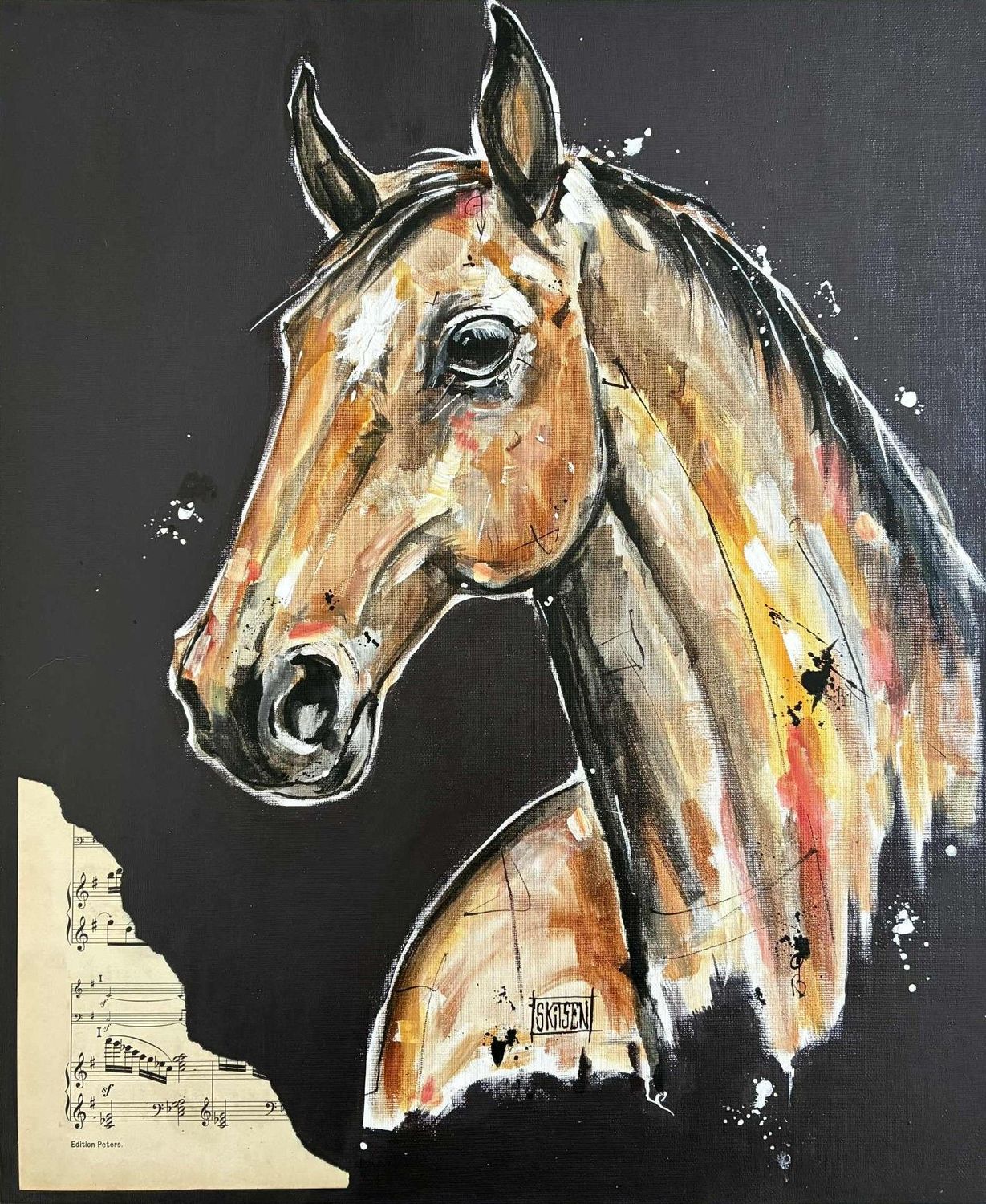 "Les couleurs de ma vie". Sur toile cartonnée de 46x38cm. Acrylique, encres, collages.