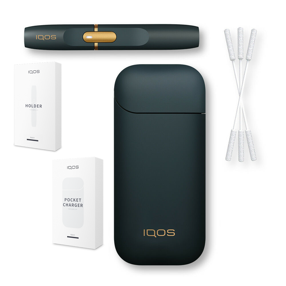 IQOS 2.4 Plus Pocket Charger + Pocket Charger + Cleaning sticks for IQOS, Black