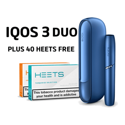 IQOS 3 DUO STELLAR BLUE, Starter Kit + 2 Packs (40 sticks)