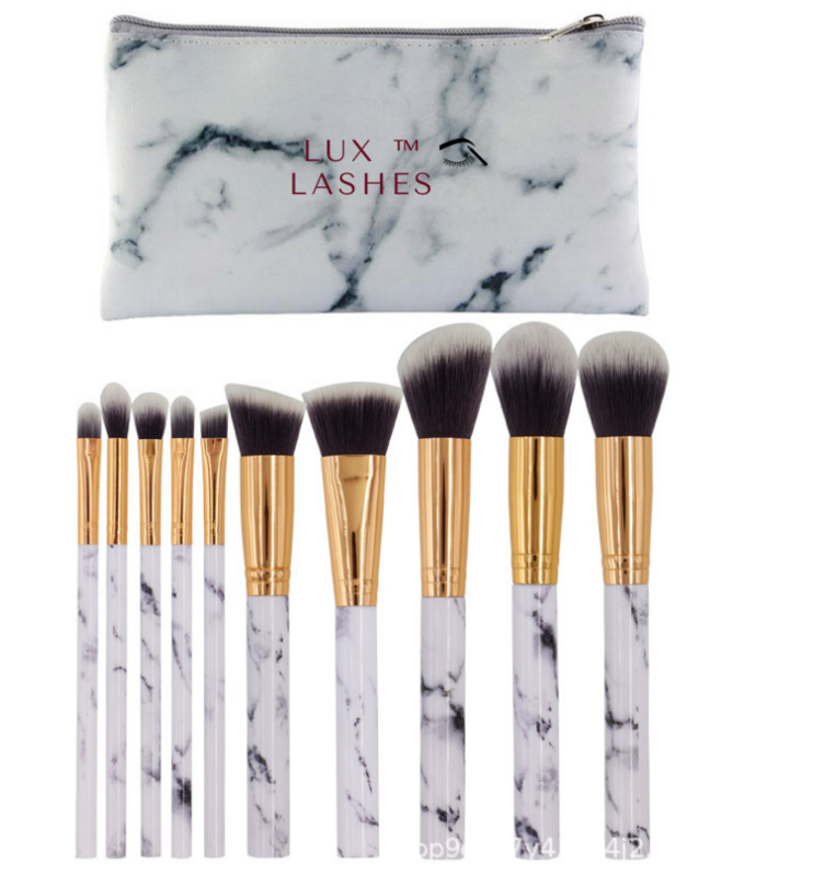 Lux Lashes™ - RoseCandy Makeup Brush Set (10 Brushes)