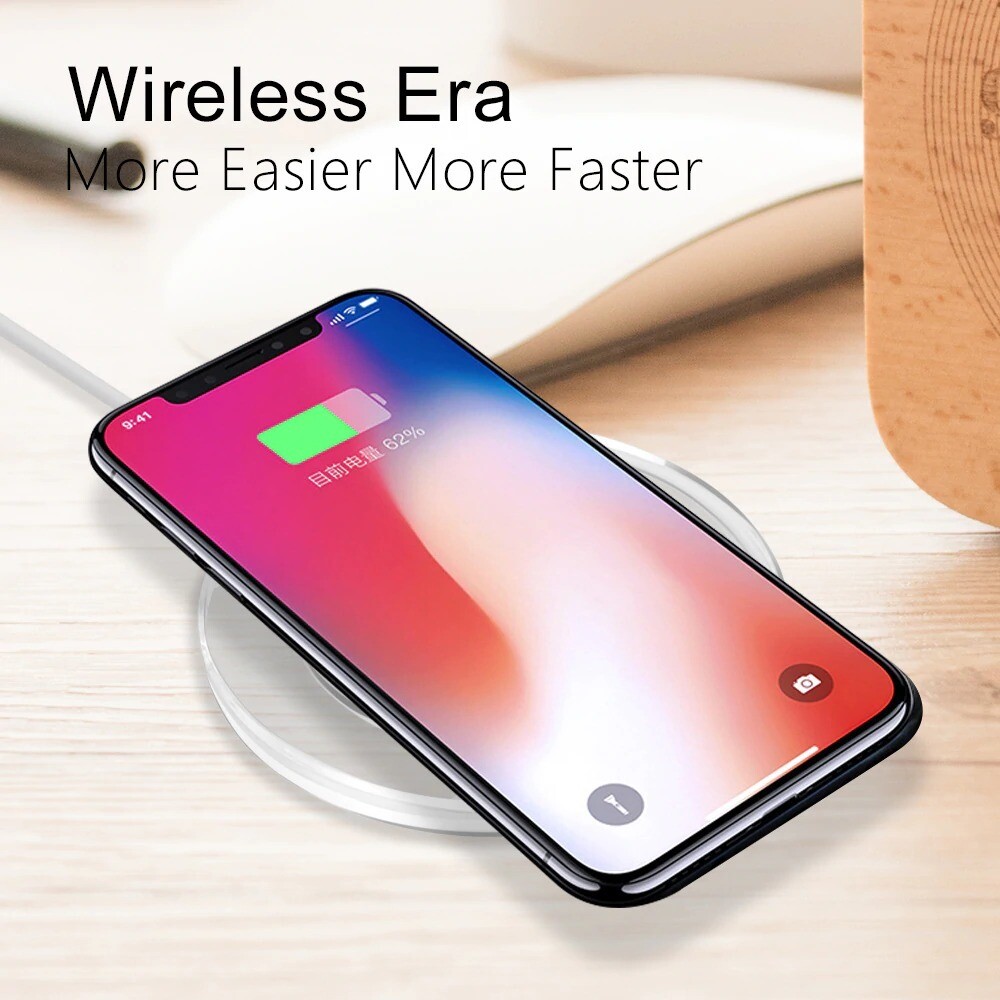 Olaf QI Wireless Charger For iPhone XS Max XR Phone LED USB Wireless Charger Fast Charging For Samsung Galaxy S8 S9 Plus adapter