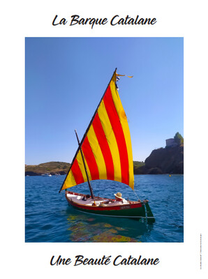 Affiche 30x40 cm "La Barque Catalane"