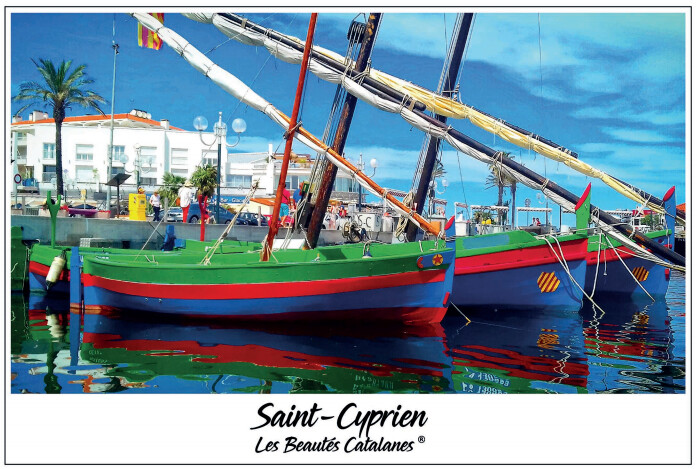 Torchon "Regard sur Saint Cyprien"