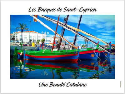 Cadre Photo 30x40 cm "Les Barques de Saint Cyprien"