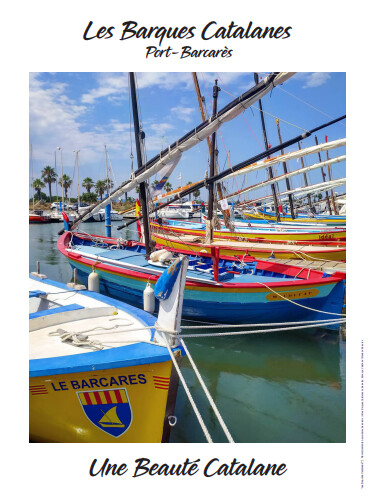 Cadre Photo 30x40 cm "Les Barques Catalanes - Port Barcarès"