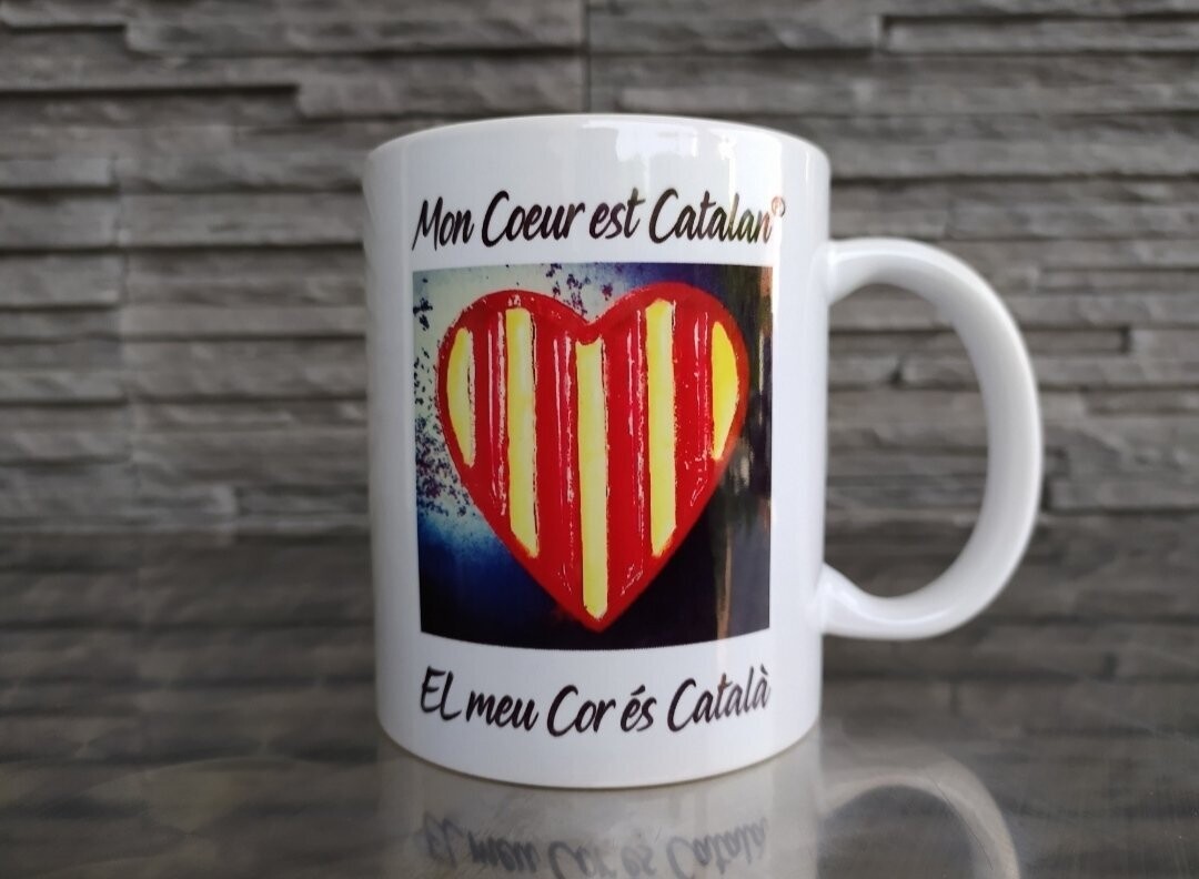 Tasse coeur blanc rouge