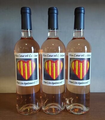 Bouteille IGP "Mon Cœur est Catalan, Mon Vin également !!!" Rosé - Domaine Piquemal