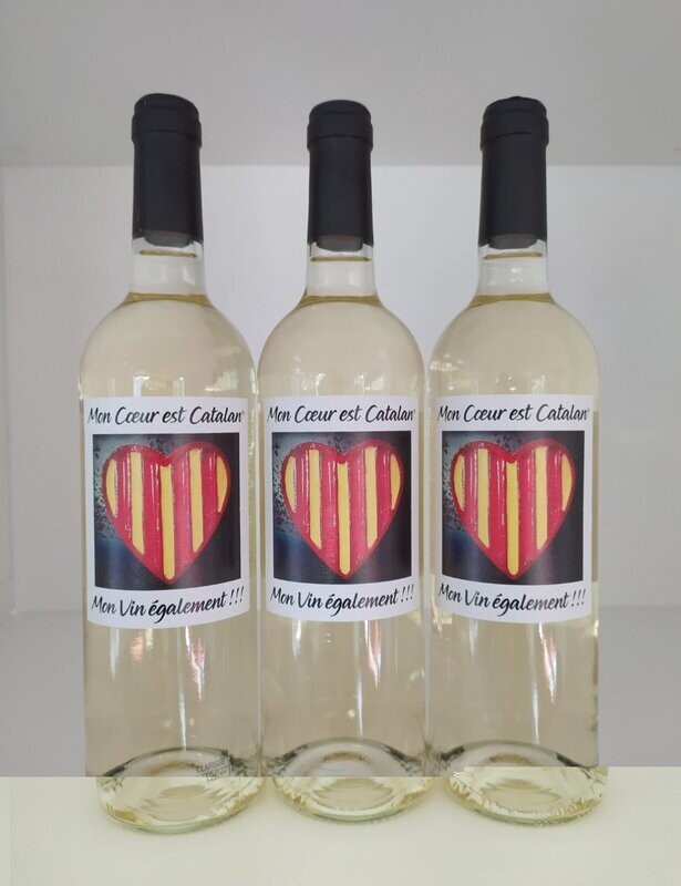 Bouteille IGP "Mon Cœur est Catalan, Mon Vin également !!!" Blanc - Domaine Piquemal