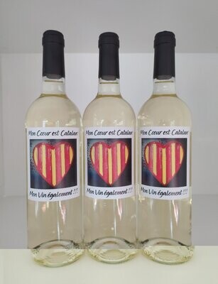 Bouteille IGP "Mon Cœur est Catalan, Mon Vin également !!!" Blanc - Domaine Piquemal