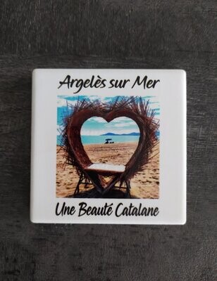 Magnet "Argelès sur Mer" Aspect Carrelage