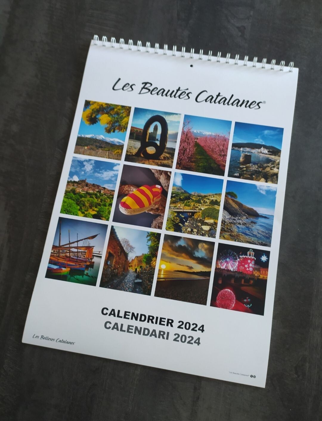 Calendrier 2024 Les Beautés Catalanes A3 Mural 13 Pages avec Calendrier  Cases