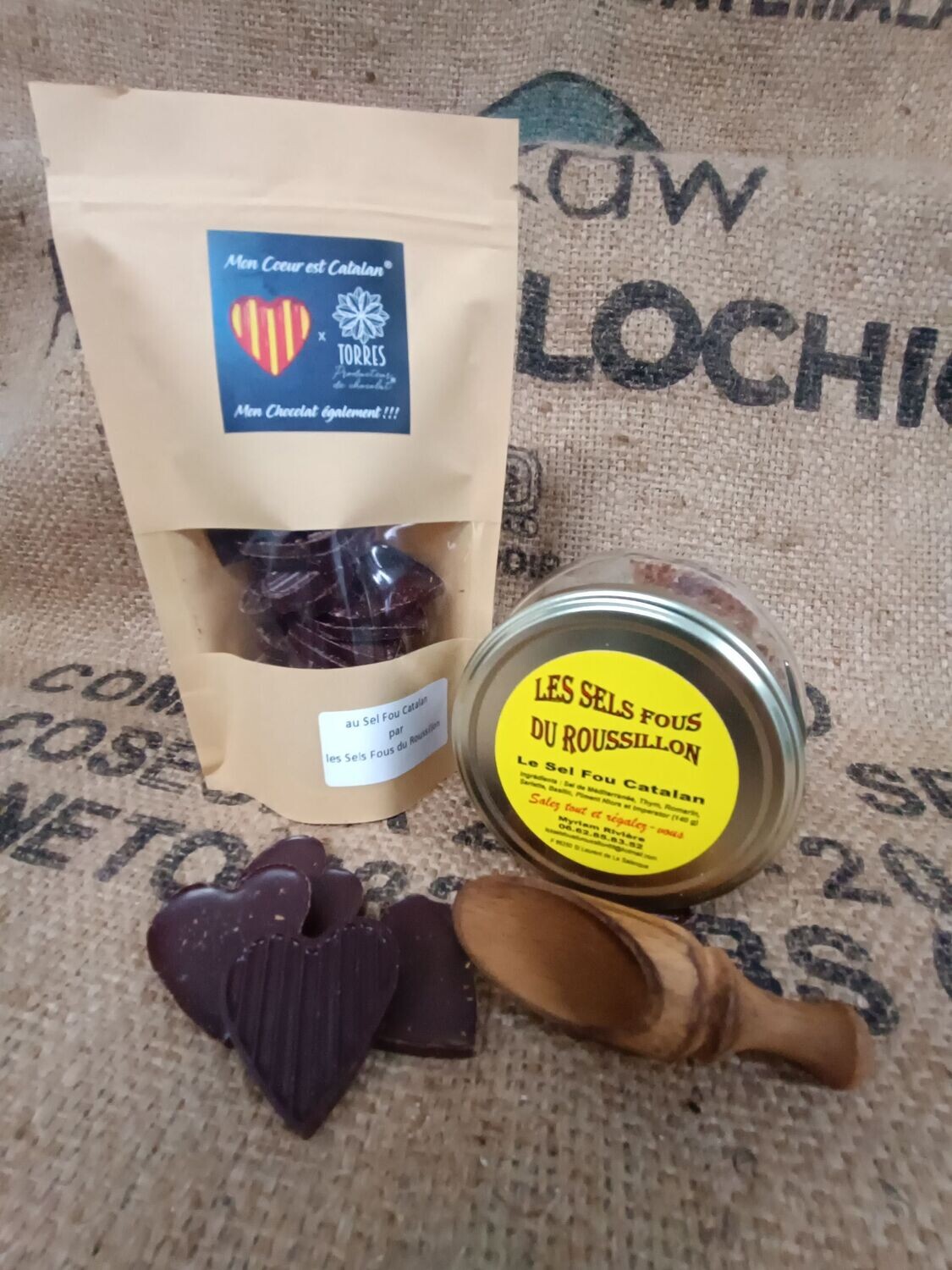 Chocolats "Mon Cœur est Catalan" au Sel Fou Catalan