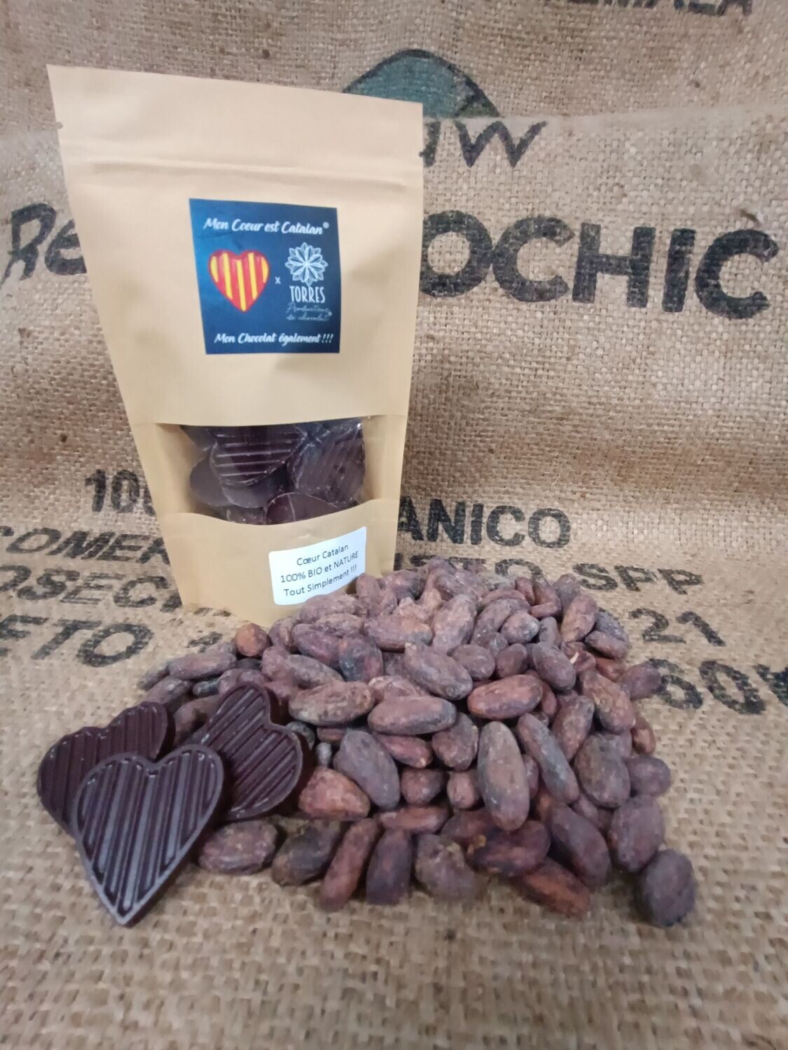 Chocolats "Mon Cœur est Catalan, Mon Chocolat également" 100% Bio et Nature par Torres Chocolatier