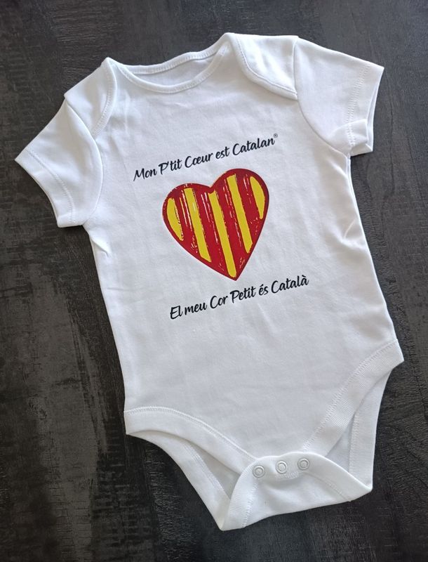 Body Enfant "Mon P'tit Cœur est Catalan"