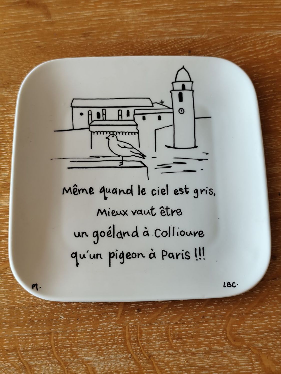 Plat "Collioure" 20x20