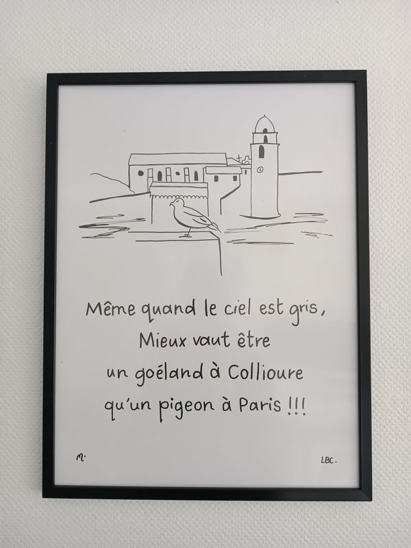Cadre Photo 30x40 cm "Le Goéland de Collioure"