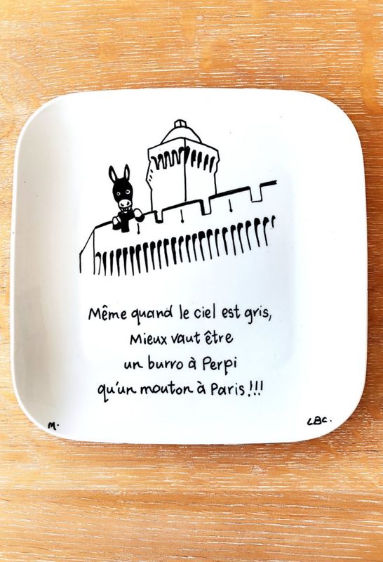Plat "Perpignan" 20x20