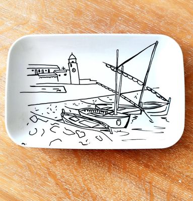 Plat "Regard sur Collioure" 20x15