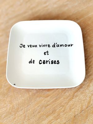 Assiette "Cerises" 20x20