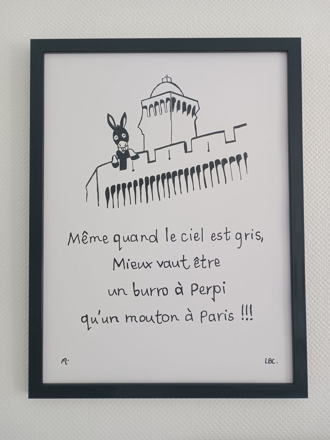 Cadre Photo 30x40 cm "Le Burro de Perpignan"