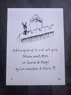 Affiche 50x70 cm "Le Burro de Perpignan" Délai 15 Jours
