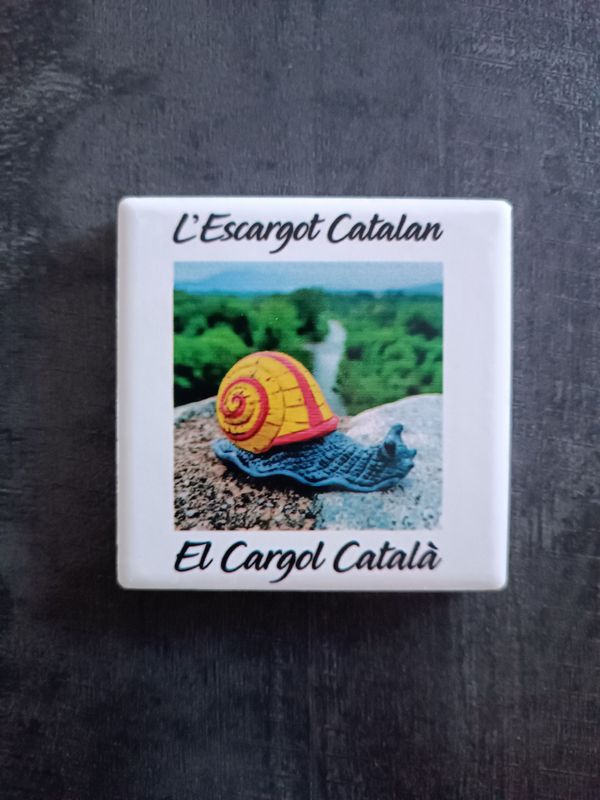 Magnet "L'Escargot Catalan" Aspect Carrelage