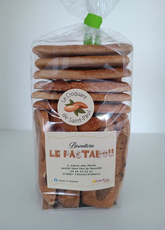 Sachet Croquants aux Amandes 200g Biscuiterie Le Pastadou