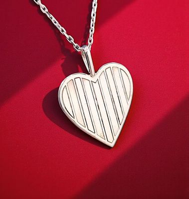 Pendentif Mon Cœur est Catalan® en Argent Massif